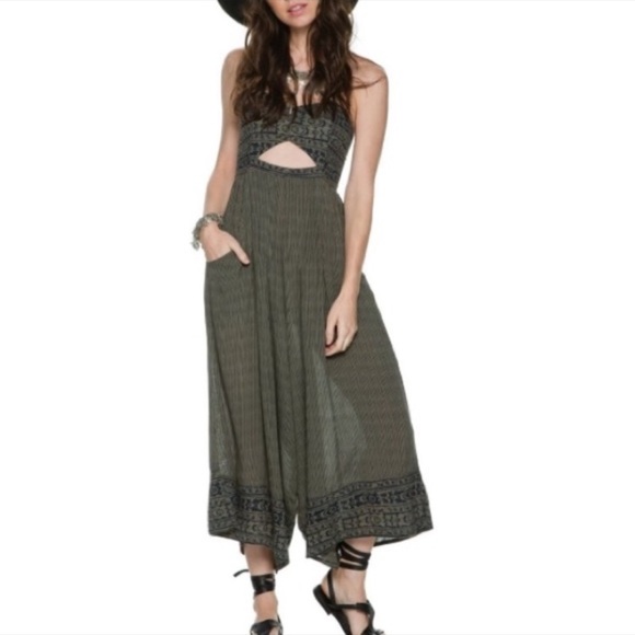 Free People Pants - Free People Crystal Bay green jumpsuit